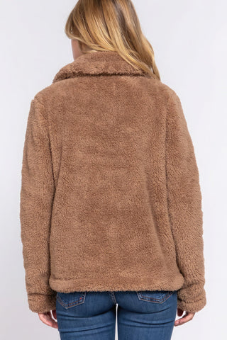 Faux Fur Sherpa Jacket Look Up Deals