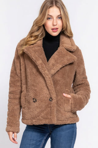 Faux Fur Sherpa Jacket Look Up Deals