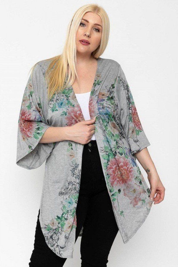 Floral Print, Long Body Cardigan Look Up Deals