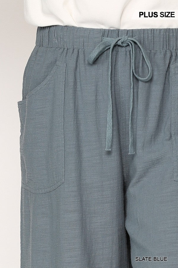 Frayed Wide Leg Pants With Pockets Look Up Deals