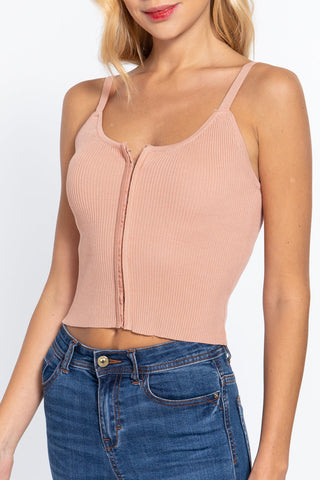 Front Closure With Hooks Sweater Cami Top Look Up Deals