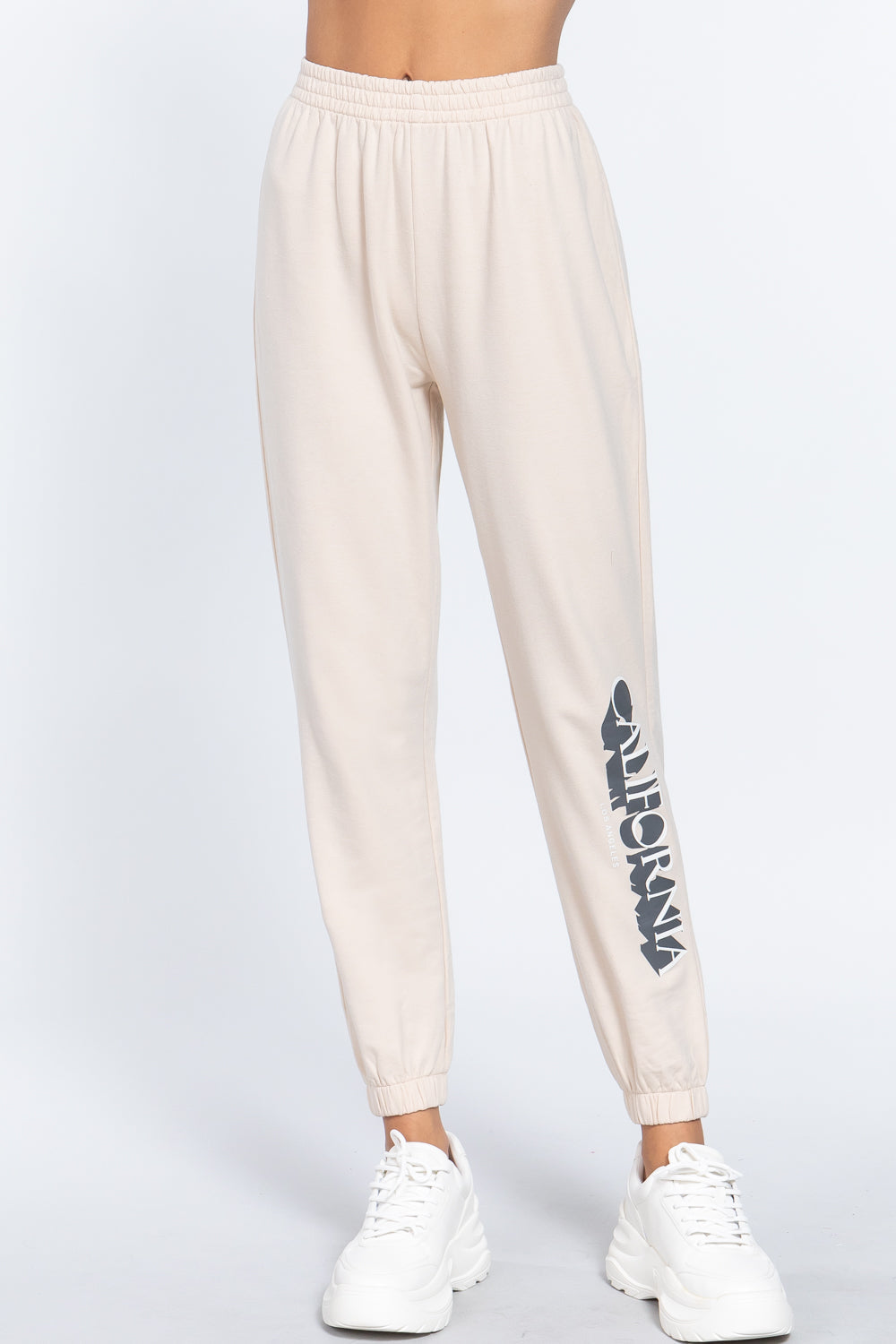 Graphic Long Jogger Pants Look Up Deals