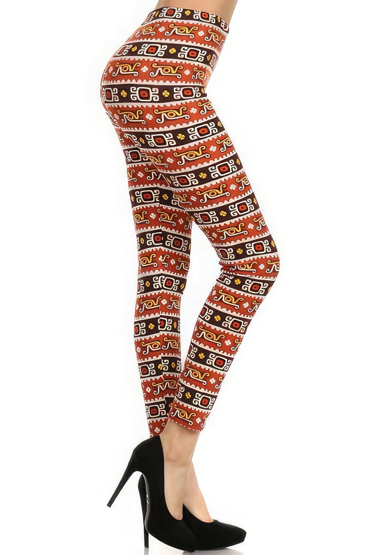 Graphic Print, High Waisted, Full Length, Leggings Look Up Deals