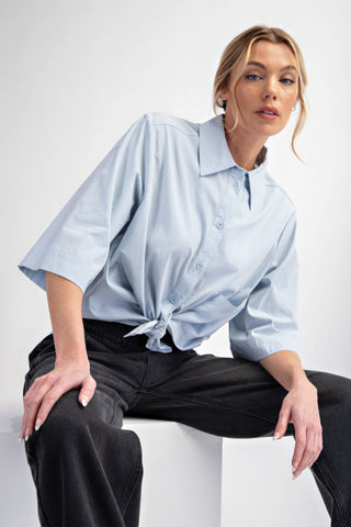 Half Slvs Stretch Poplin Button Down Shirt Look Up Deals