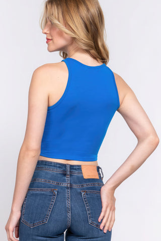 Halter Neck Crop Top Look Up Deals