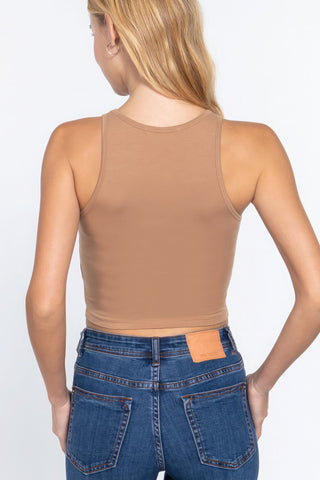 Halter Neck Crop Top Look Up Deals