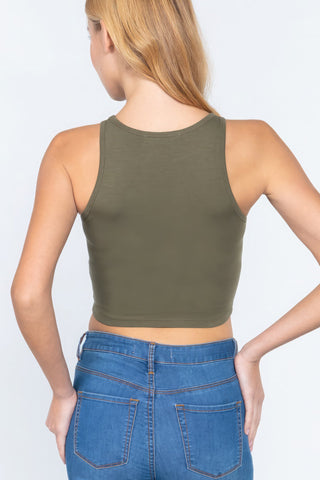 Halter Neck Crop Top Look Up Deals