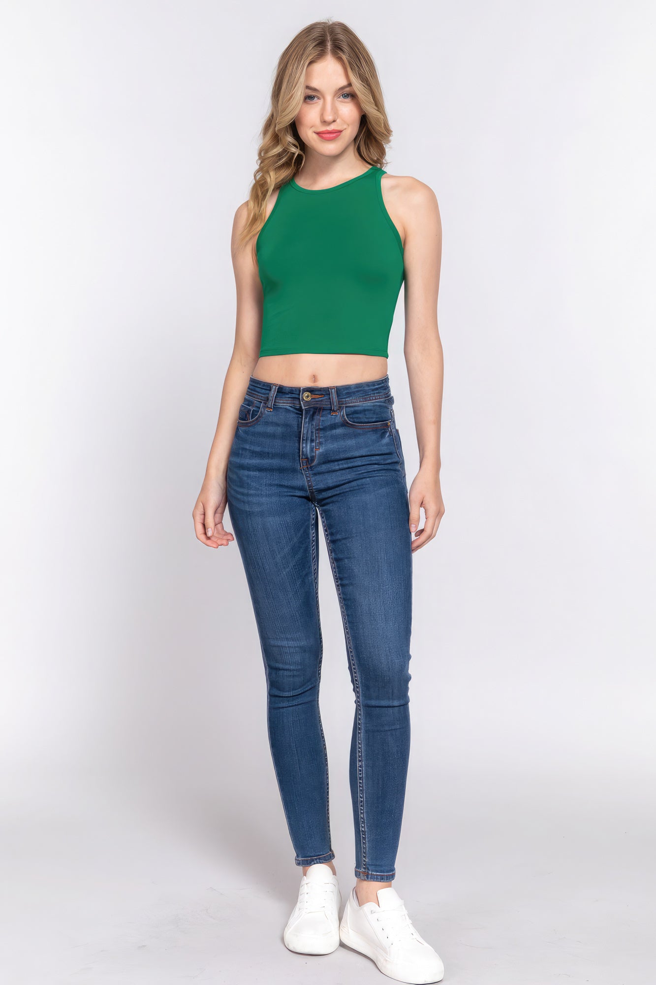 Halter Neck Crop Top Look Up Deals