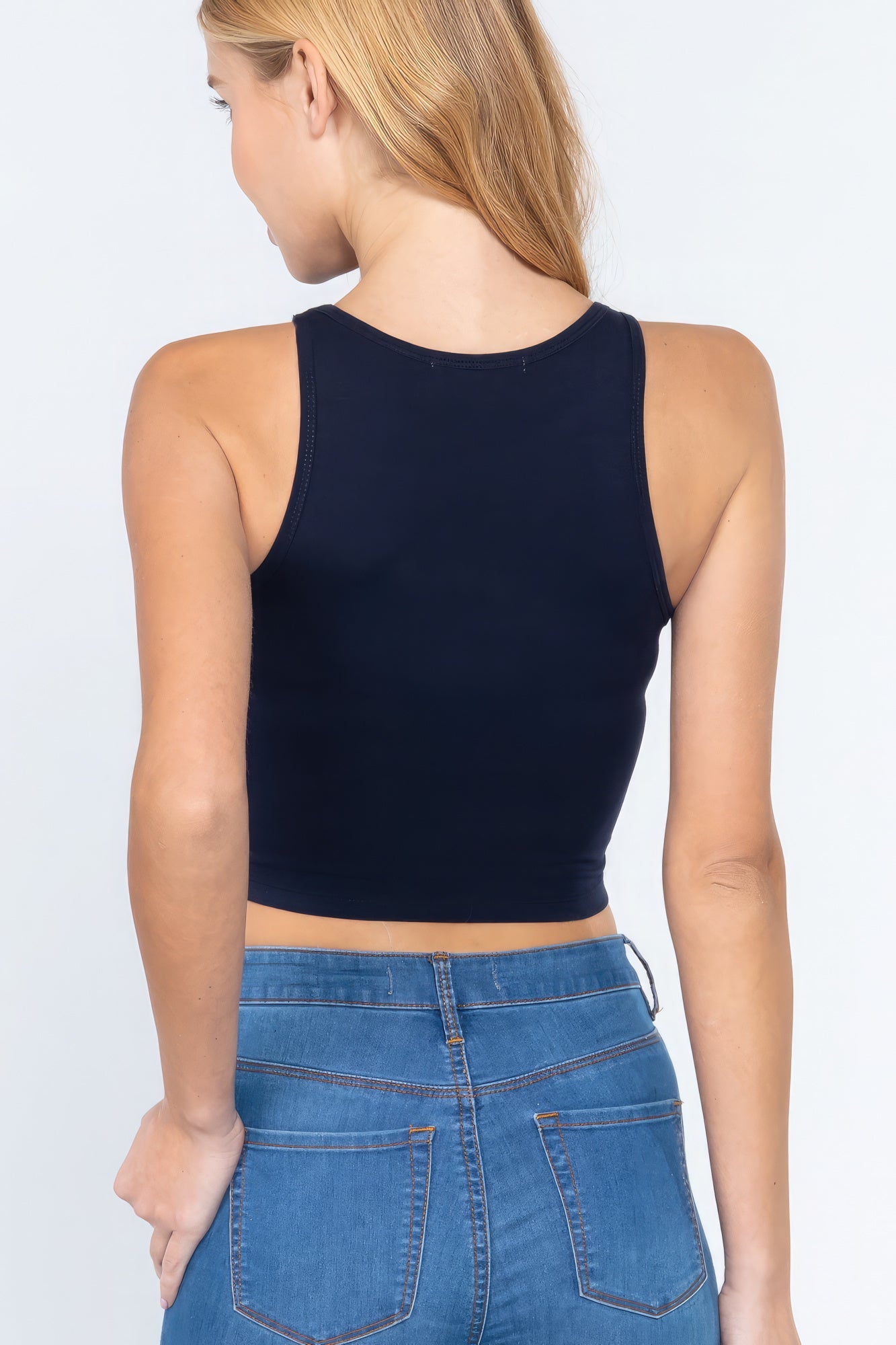 Halter Neck Crop Top Look Up Deals