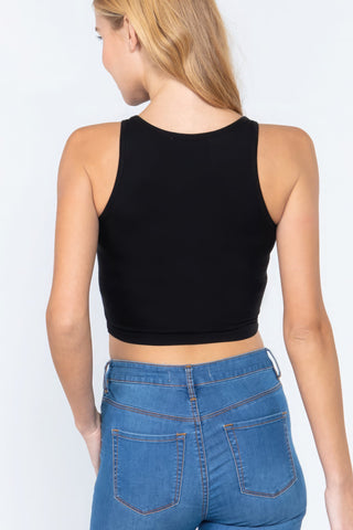 Halter Neck Crop Top Look Up Deals