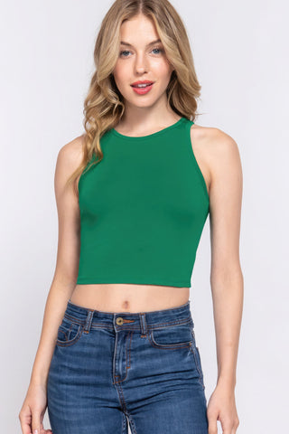 Halter Neck Crop Top Look Up Deals