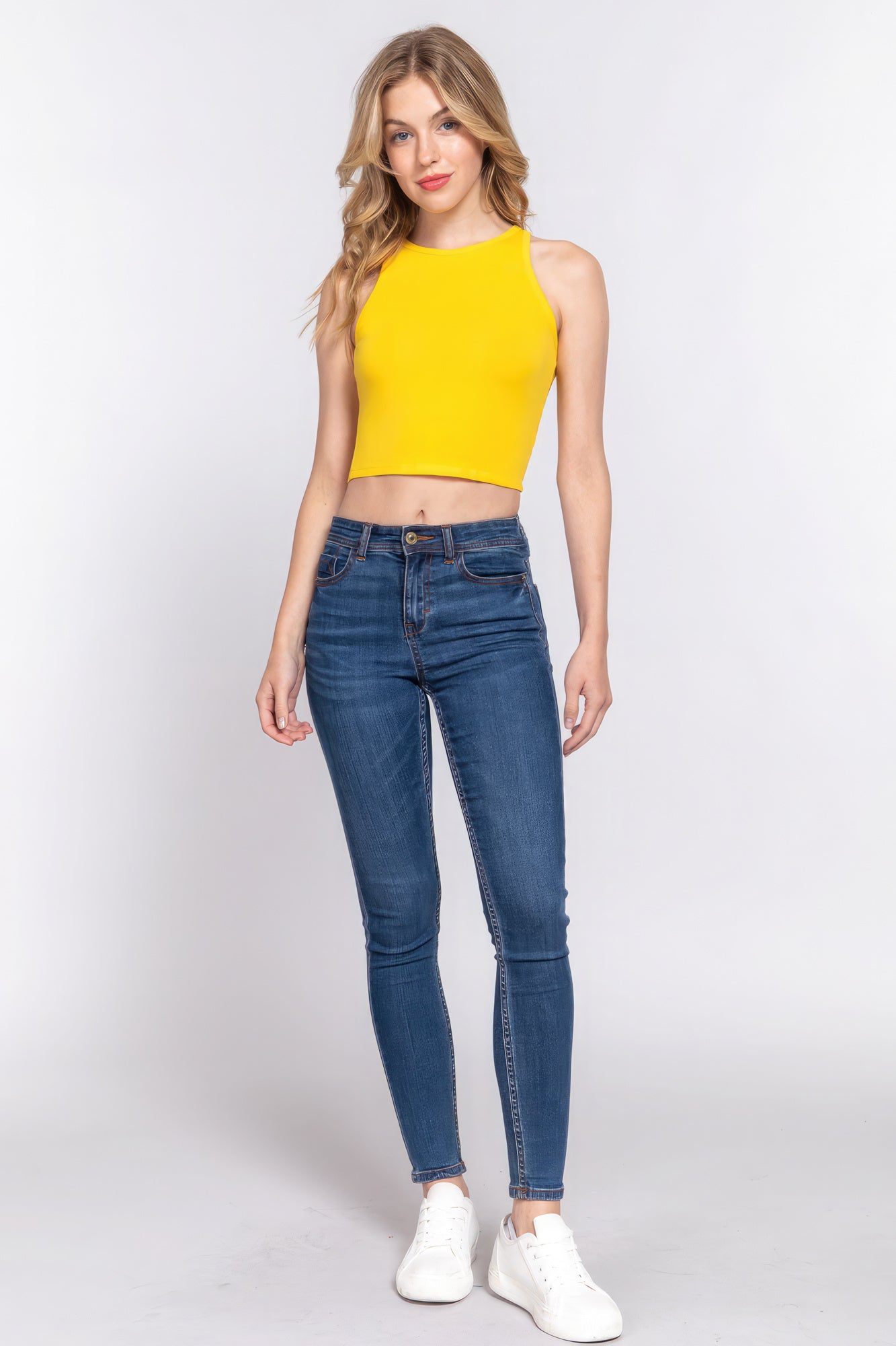 Halter Neck Crop Top Look Up Deals