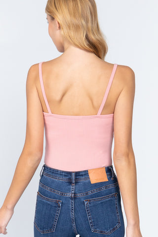 Heavy Rib Cami W/lace Bodysuit Look Up Deals