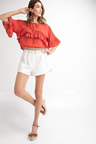 High Rise Waist Shorts Look Up Deals