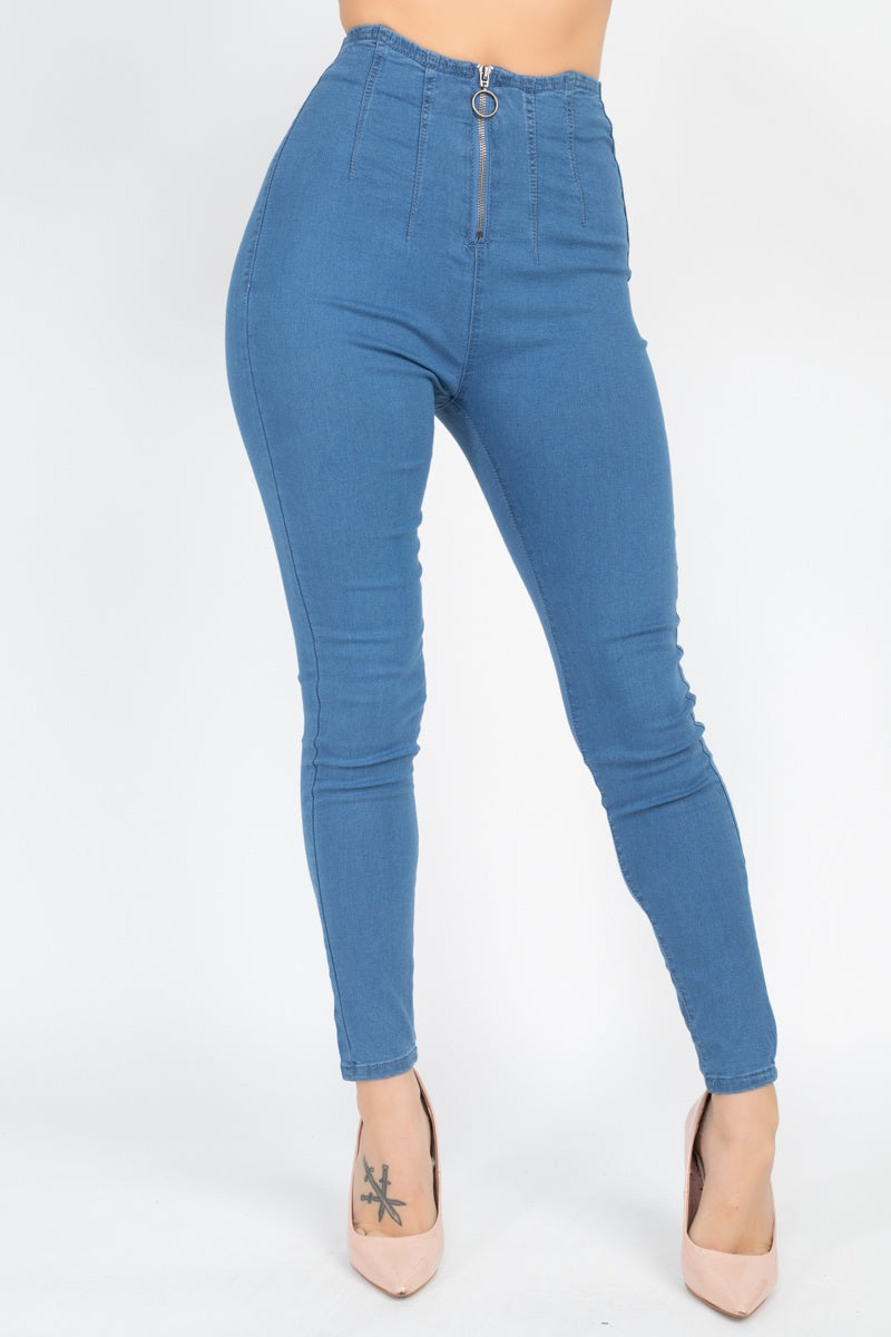 High Waist Denim Jeans Look Up Deals