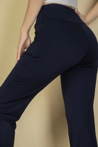 High Waisted Front Pocket Flare Pants Look Up Deals