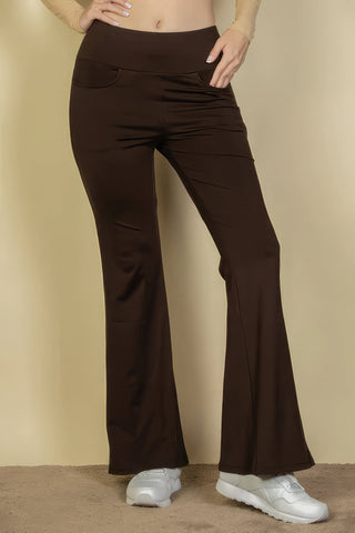 High Waisted Front Pocket Flare Pants Look Up Deals