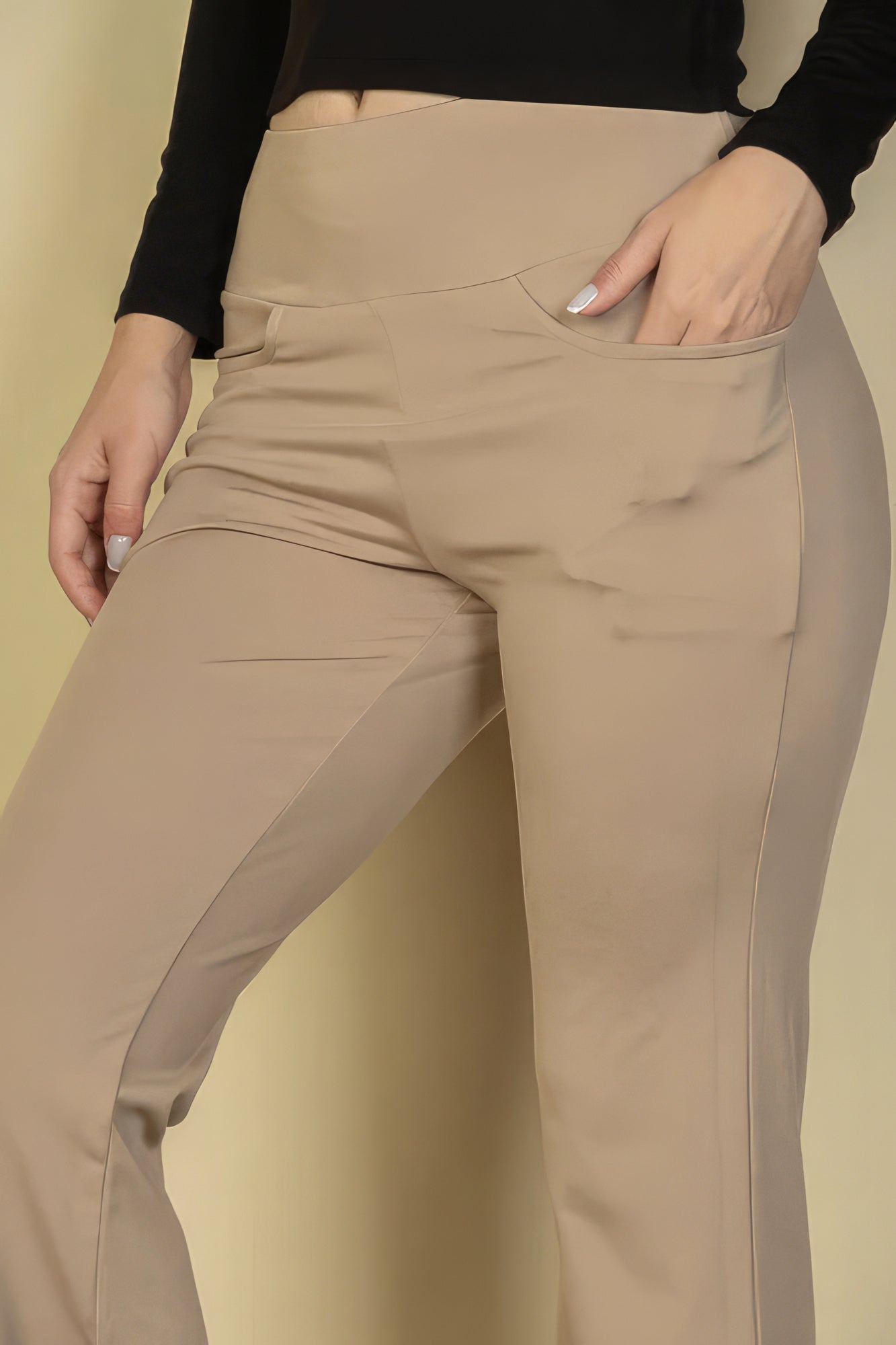 High Waisted Front Pocket Flare Pants Look Up Deals