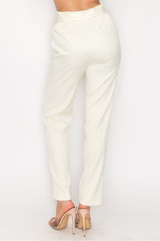 High-rise Belted Paperbag Pants Look Up Deals