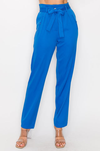 High-rise Belted Paperbag Pants Look Up Deals