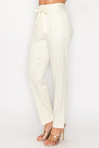 High-rise Belted Paperbag Pants Look Up Deals