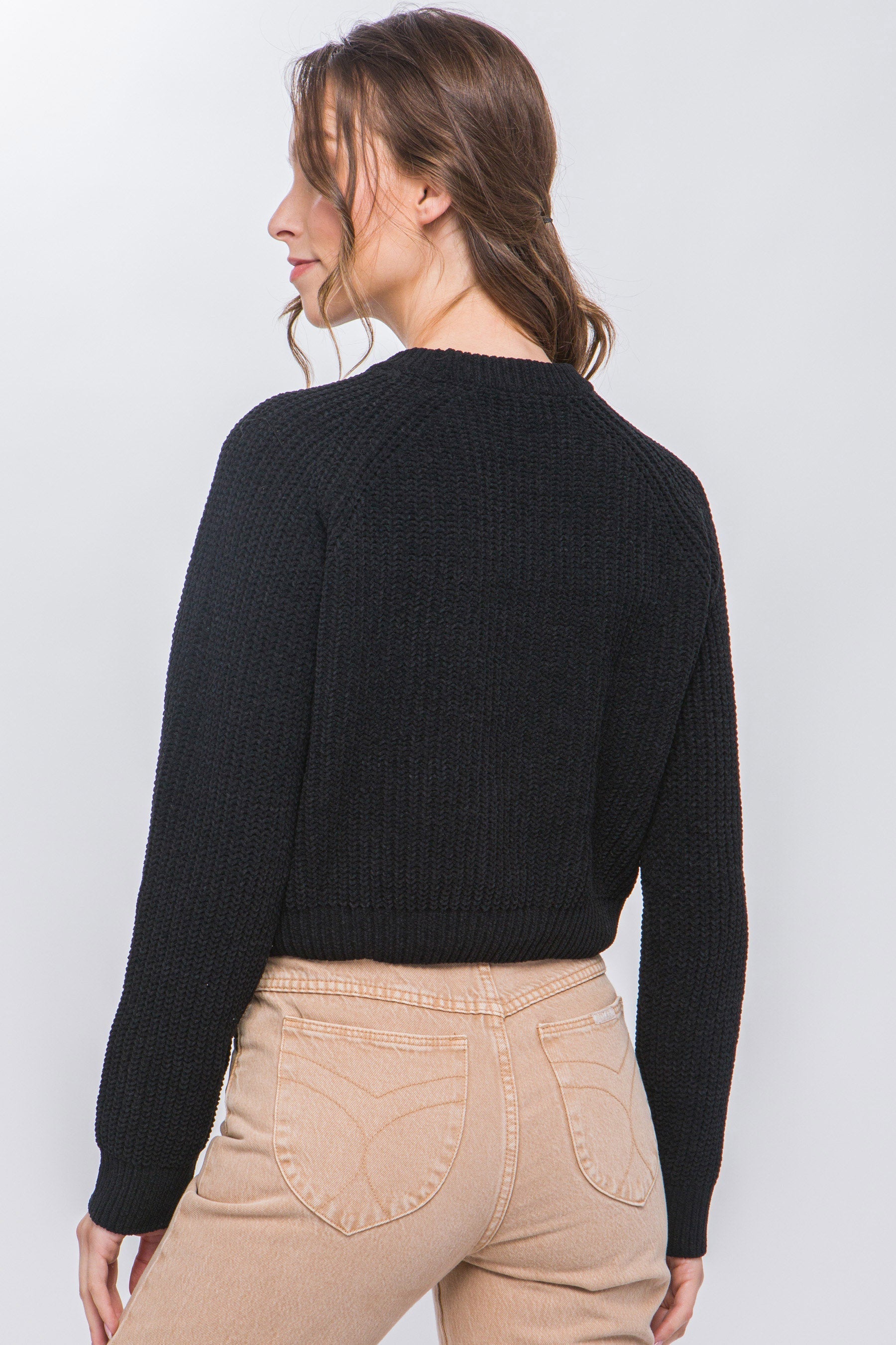 Knit Pullover Sweater With Cold Shoulder Detail Look Up Deals