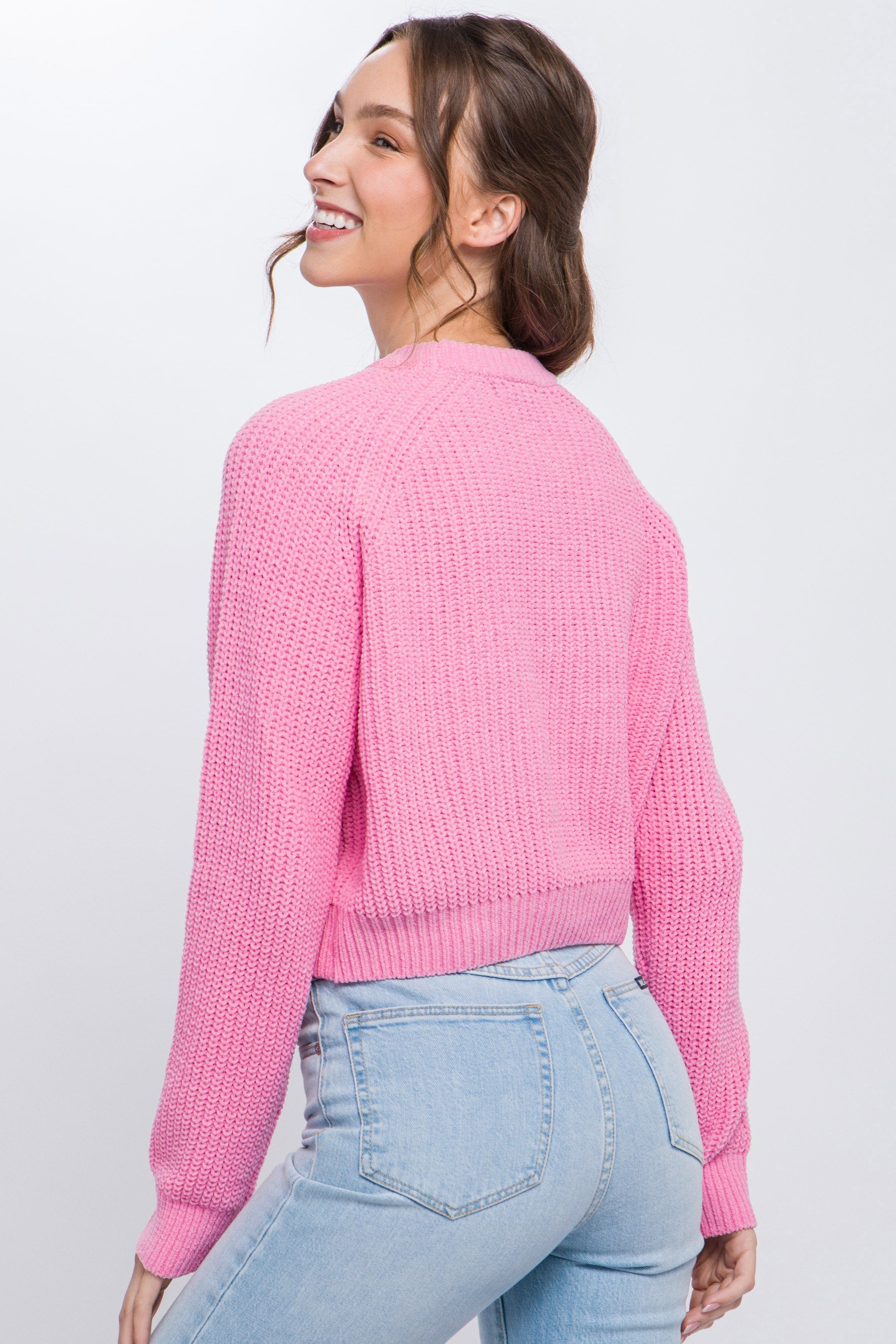 Knit Pullover Sweater With Cold Shoulder Detail Look Up Deals