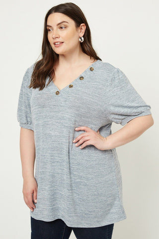 Knit V-neck Top Look Up Deals