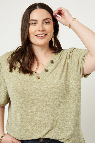 Knit V-neck Top Look Up Deals