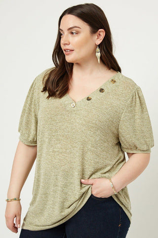 Knit V-neck Top Look Up Deals