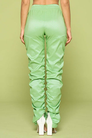 Leather Pu Ruched Pants Look Up Deals