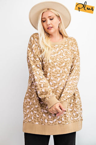 Leopard Printed Terry Knit Dress Look Up Deals