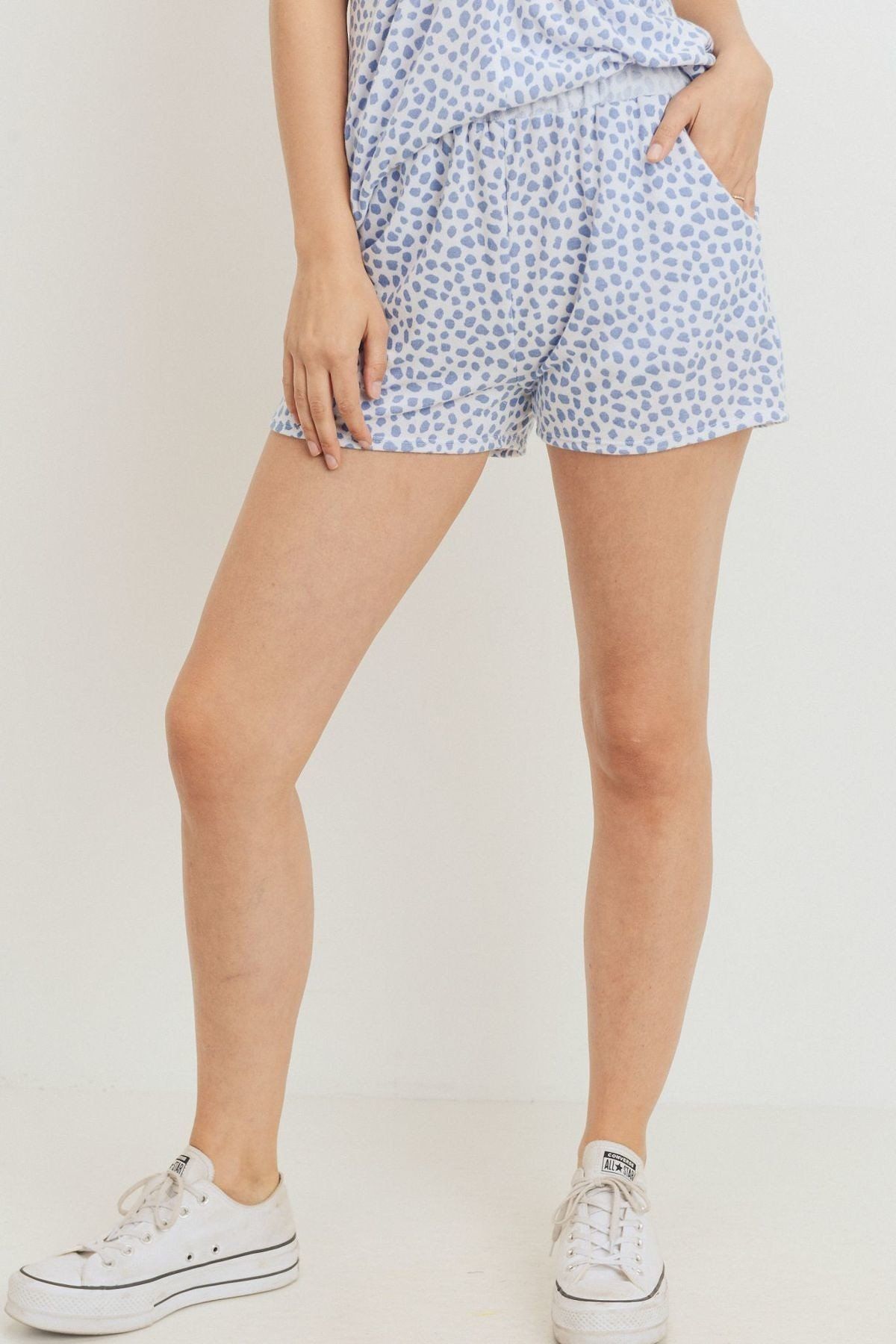 Leopard Printed Terry Short Pants Look Up Deals