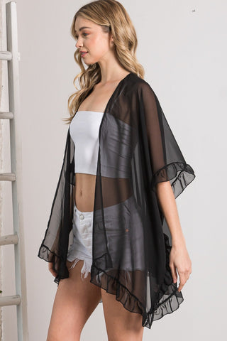 Lightweight Sheer Shawl Cardigan Look Up Deals