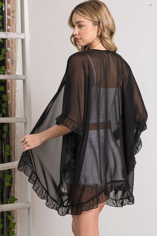 Lightweight Sheer Shawl Cardigan Look Up Deals