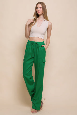 Linen Straight Leg Cargo Pants Look Up Deals