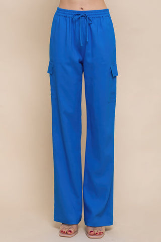 Linen Straight Leg Cargo Pants Look Up Deals