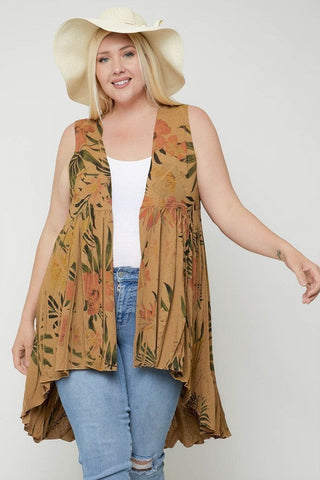 Long Flattering Silhouette Sleeveless Cardigan Look Up Deals