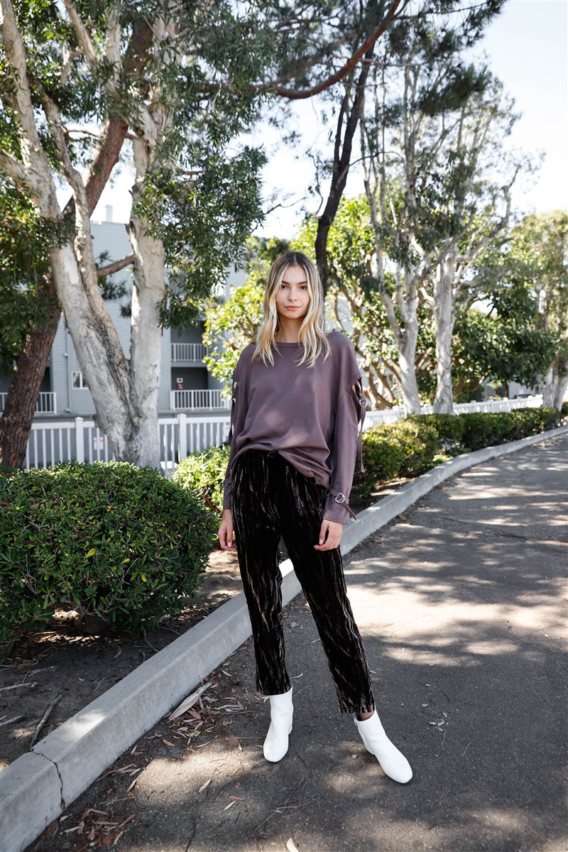 Long Sleeve Cut-out Sweater Look Up Deals