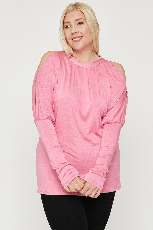 Long Sleeves Solid Top Look Up Deals