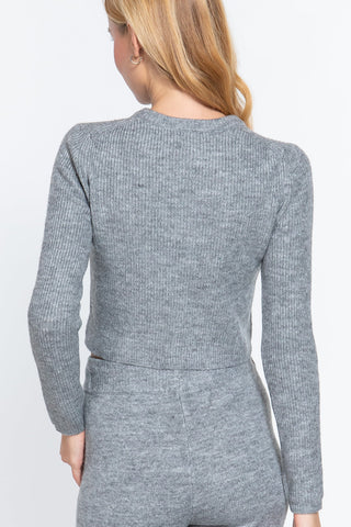 Long Slv Crew Neck Sweater Top Look Up Deals