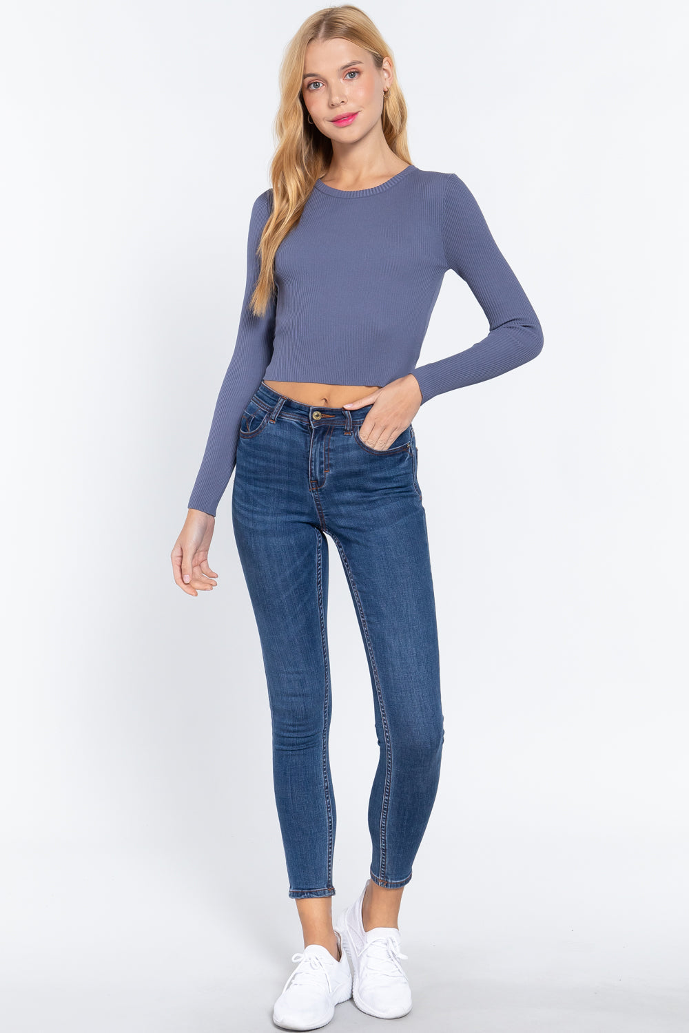 Long Slv Open Back Sweater Top Look Up Deals