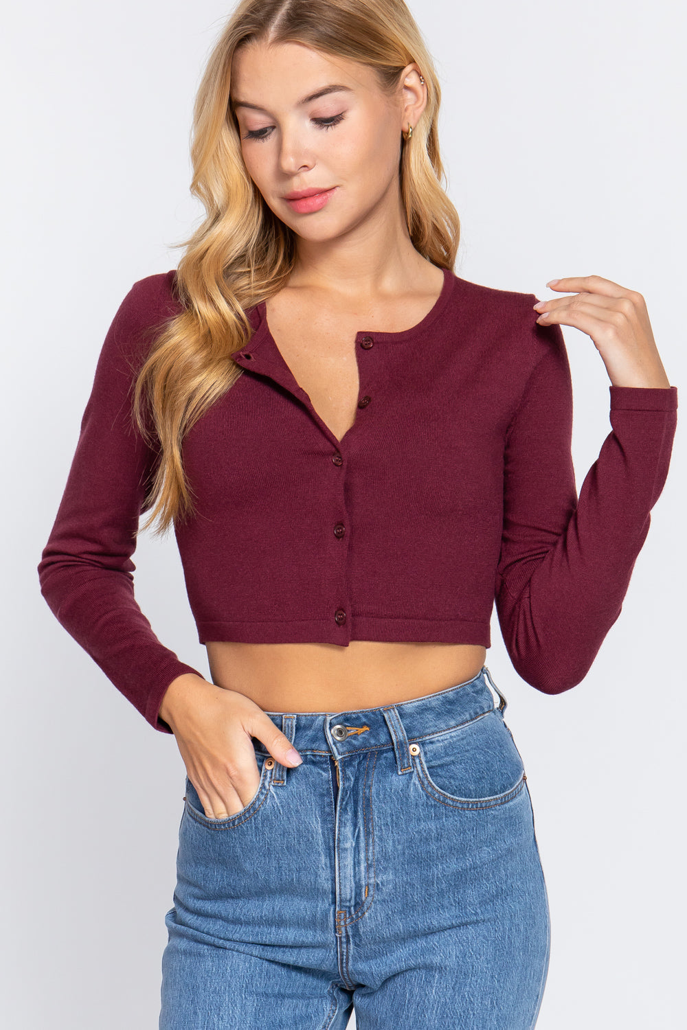 Long Slv Round Neck Viscose Sweater Look Up Deals