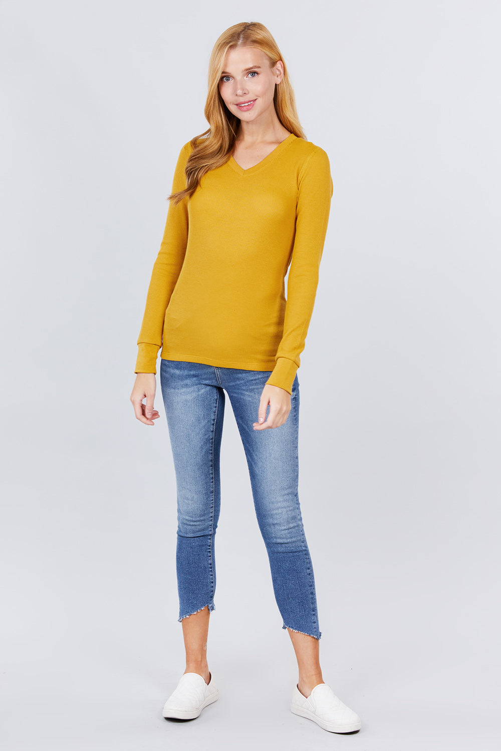 Long Slv V-neck Thermal Top Look Up Deals