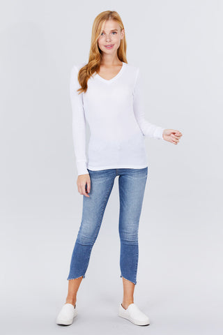 Long Slv V-neck Thermal Top Look Up Deals