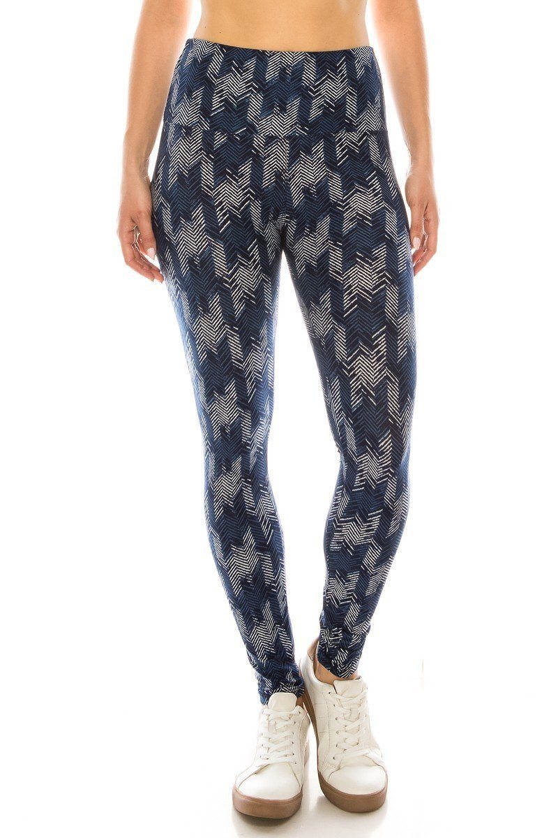 Long Yoga Style Banded Lined Multi Printed Knit Legging With High Waist Look Up Deals