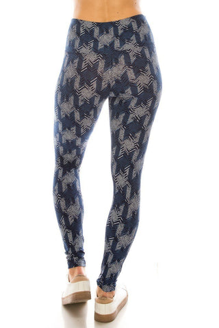 Long Yoga Style Banded Lined Multi Printed Knit Legging With High Waist Look Up Deals