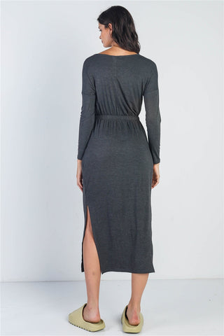 Midi Sleeve Basic Maxi Dress Look Up Deals