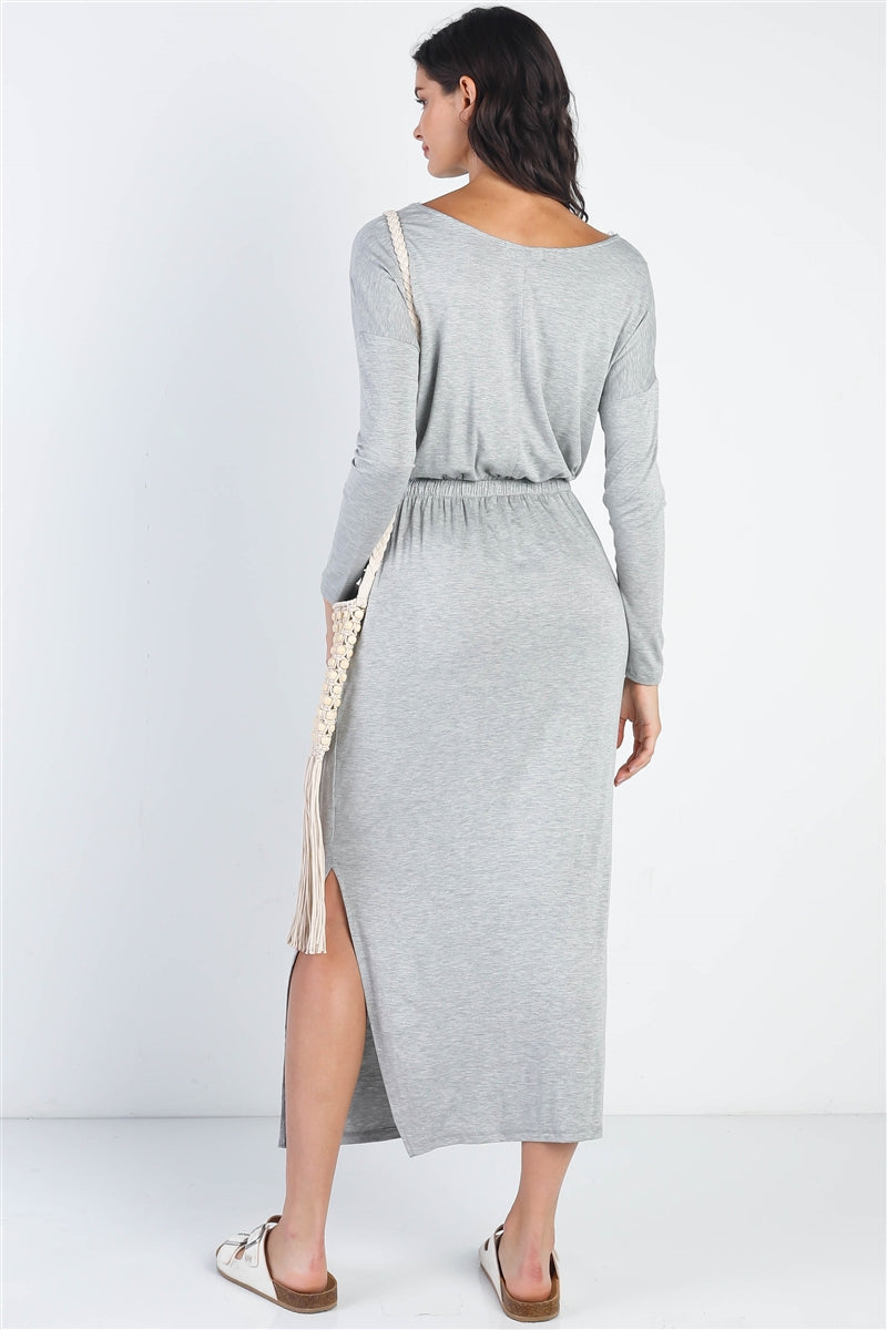 Midi Sleeve Basic Maxi Dress Look Up Deals