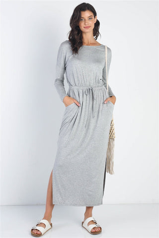 Midi Sleeve Basic Maxi Dress Look Up Deals